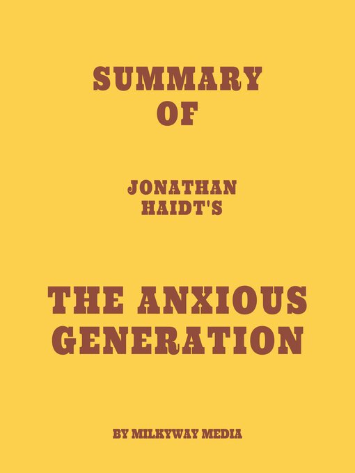 Cover of Summary of Jonathan Haidt's the Anxious Generation